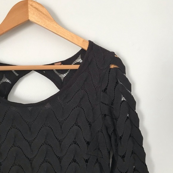 Free People Dresses & Skirts - Free People black lace body contouring dress